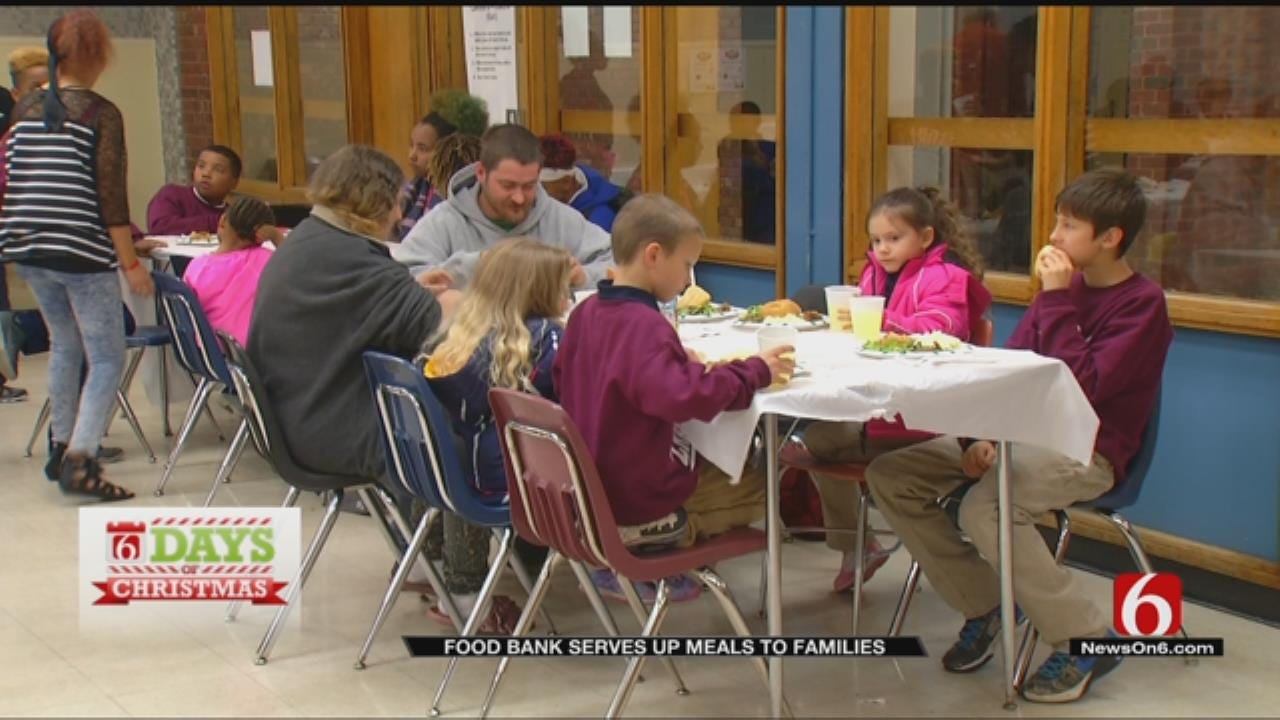 Serving Food To Families At Tulsa Public Schools