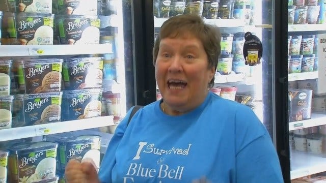 Tulsa Ice Cream Lover Very Happy Blue Bell Is Back
