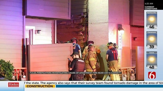 Tulsa Apartment Exterior Wall Fire Under Investigation, Firefighters Say