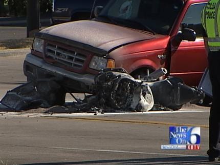 WEB EXTRA: Scenes From East Tulsa Fatality Motorcycle Accident