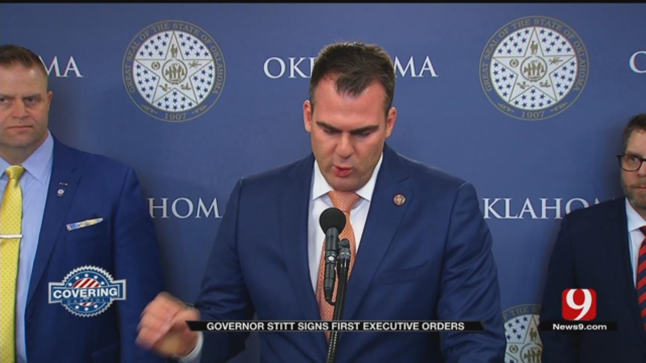 Governor Stitt Says First Executive Orders Will Save The State Money
