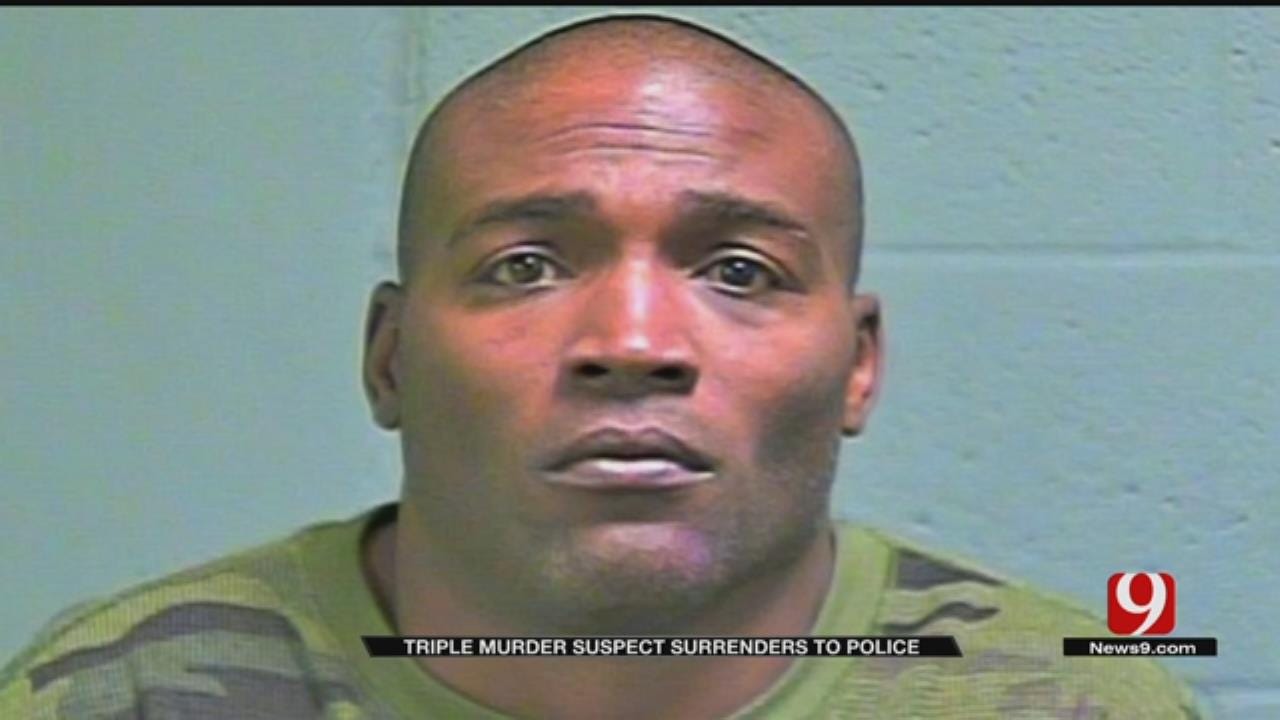 OK County Jail Video Shows MWC Triple-Murder Suspect Surrender