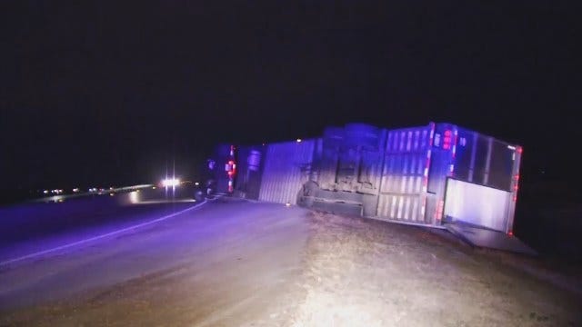 WEB EXTRA: Video From Semi Crash And End Of Chase On Turnpike