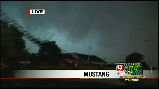 Storm Tracker Val Caster Chases Large Tornado In Mustang