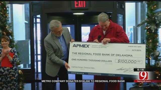 Metro Company Donates $100K To Regional Food Bank
