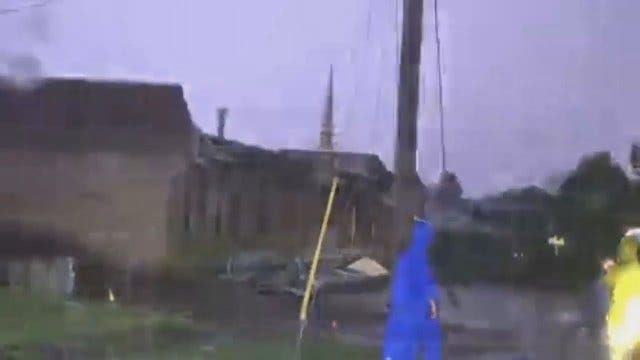 WEB EXTRA: Video Of Downtown Checotah Storm Damage