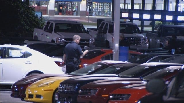 WEB EXTRA: Video Of Search For Car Thieves At South Tulsa Car Lot