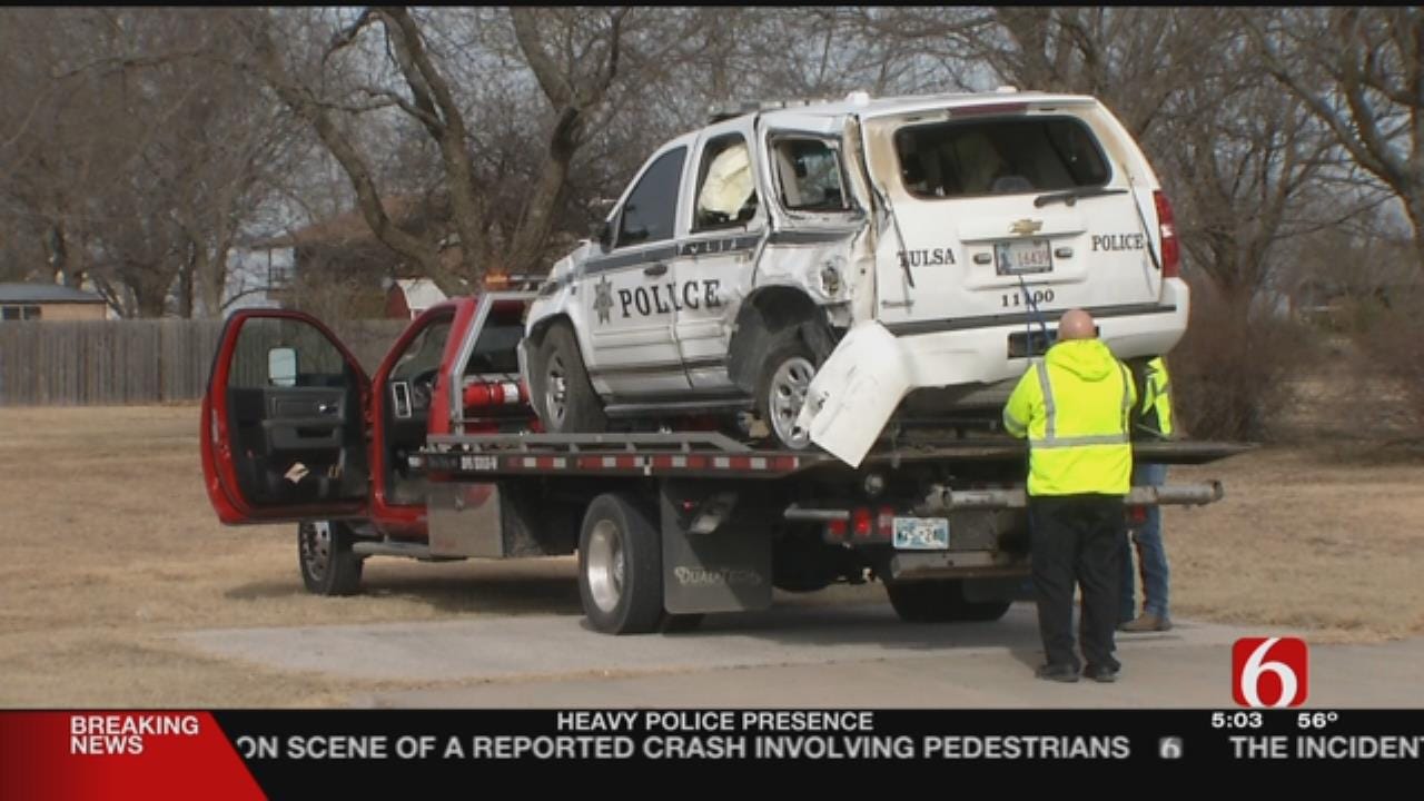Tulsa Police Officers Involved In Rollover Crash