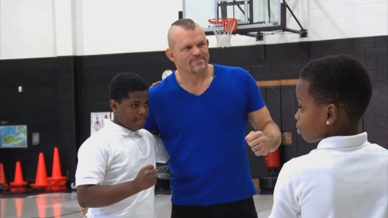 MMA Legend Chuck Liddell Spreads Anti-Bullying Message At OKC Schools