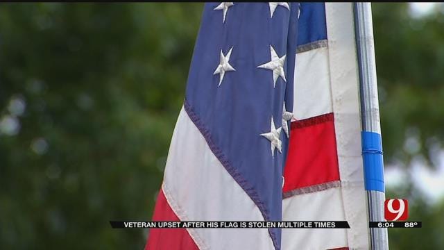 Veteran Upset After His Flag Is Stolen Multiple Times In Bethany