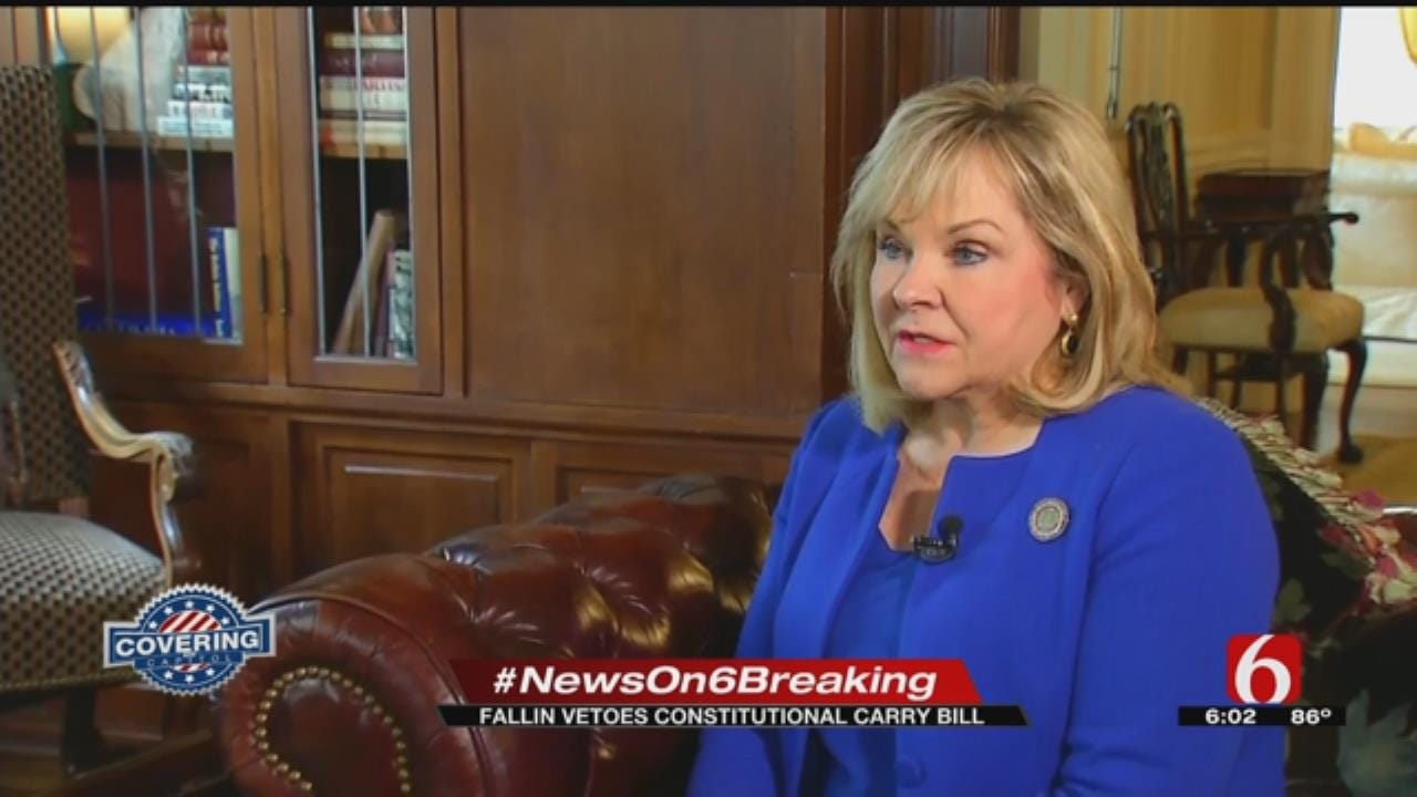 Governor Fallin Vetoes 'Constitutional Carry' Bill