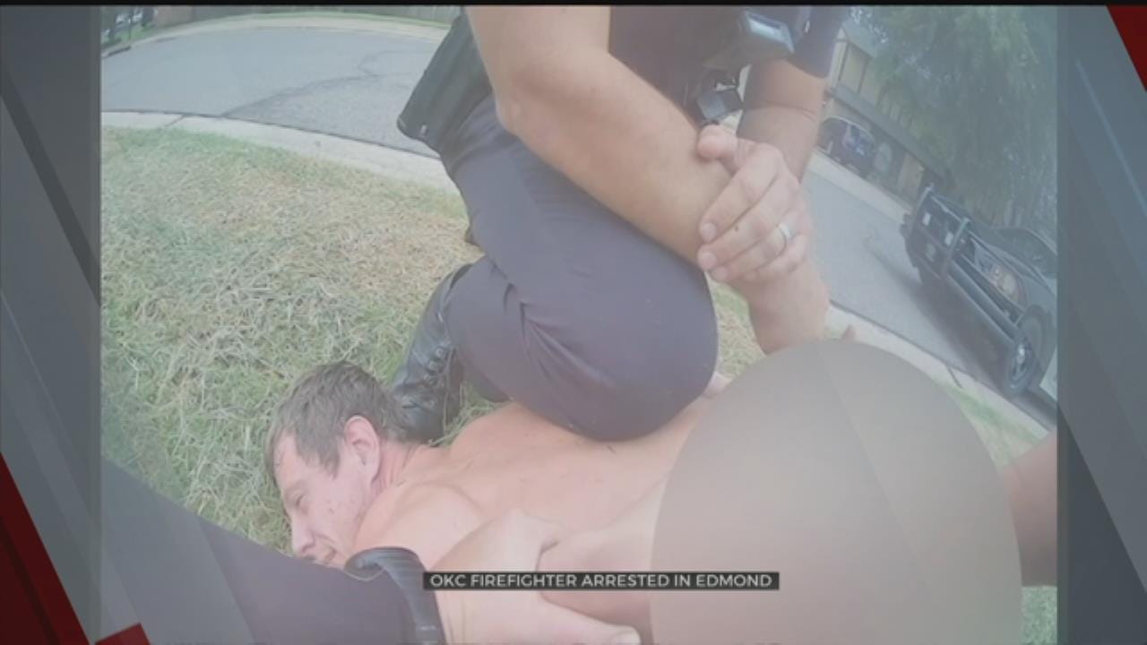 WATCH: Bodycam Video Shows OKC Firefighter's Arrest After Alleged Domestic Assault, Running Naked In Edmond
