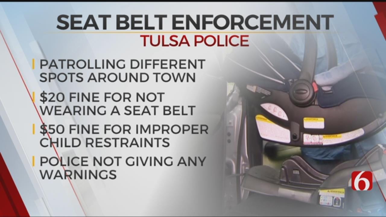 Tulsa Police On Lookout For Drivers Not Wearing Seat Belts