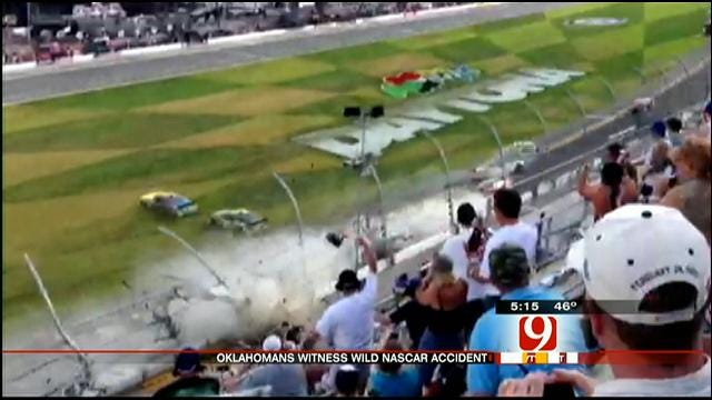 Oklahoma NASCAR Fans Witness Daytona Crash