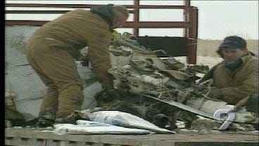 2001: Authorities Investigate OSU Plane Crash
