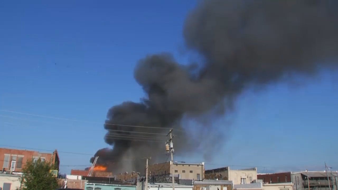 WEB EXTRA: Video From Scene Of Sunday's Downtown Wagoner Fire