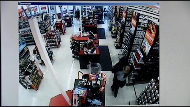 Police Release Video From Armed Robbery Of Tulsa Auto Zone