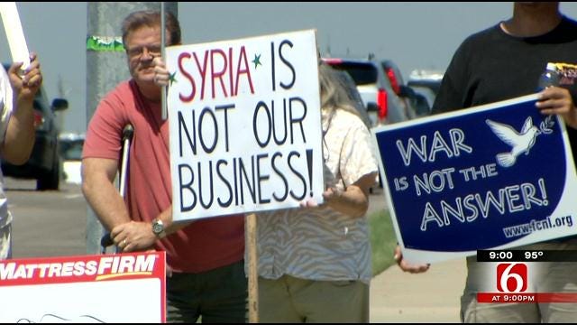 Oklahomans Protest Possible U.S. Military Action In Syria