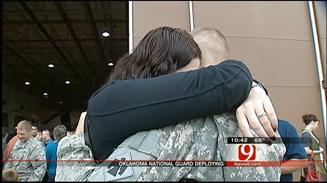 Farewell Ceremony Held For Oklahoma Troops Heading Overseas