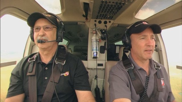 SkyNews 9 HD Pilot Jim Gardner And David Payne Tour El Reno Damage