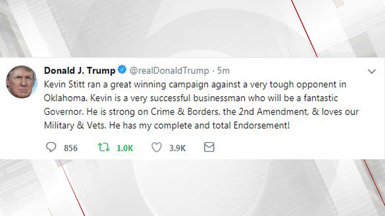 WEB EXTRA: Kevin Stitt On President Trump Endorsement