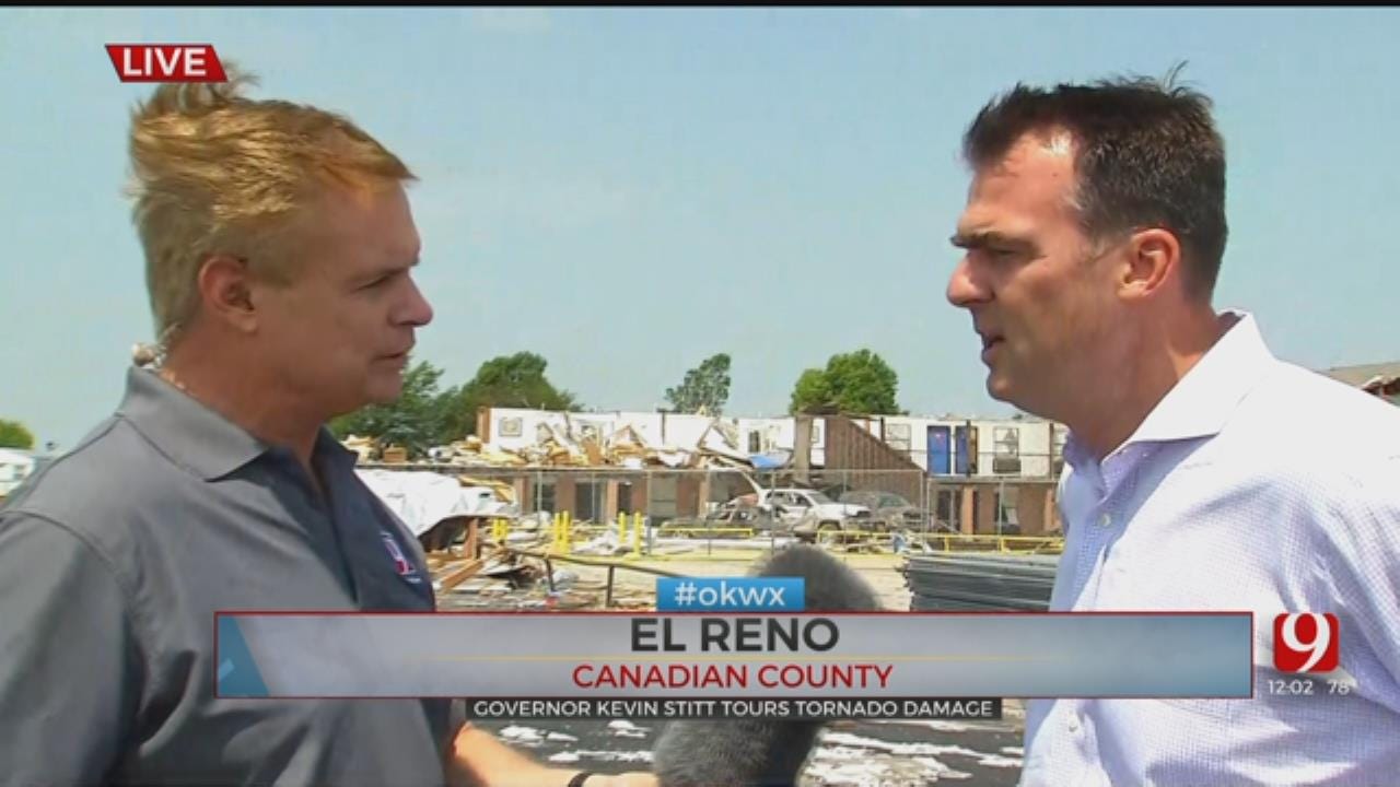 Gov. Stitt Tours Tornado Damage In El Reno