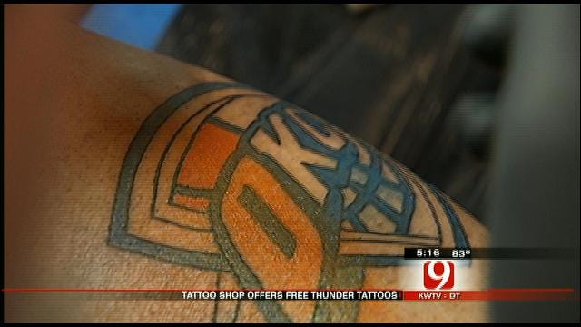 Metro Tattoo Parlor Offers Free Thunder Tattoos