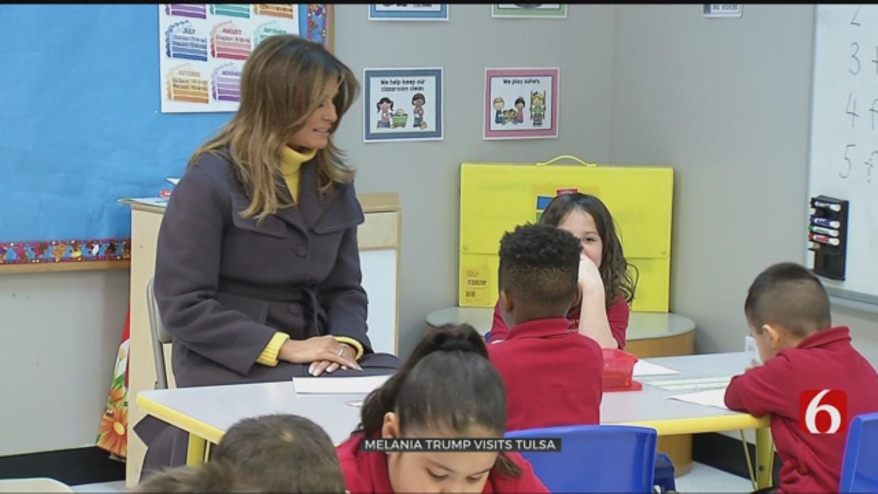 First Lady Visits Tulsa Elementary School