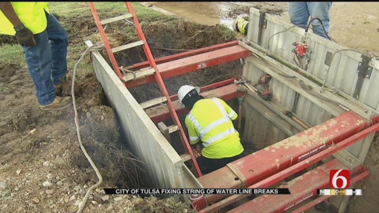 City Of Tulsa Working To Repair String Of Broken Water Lines