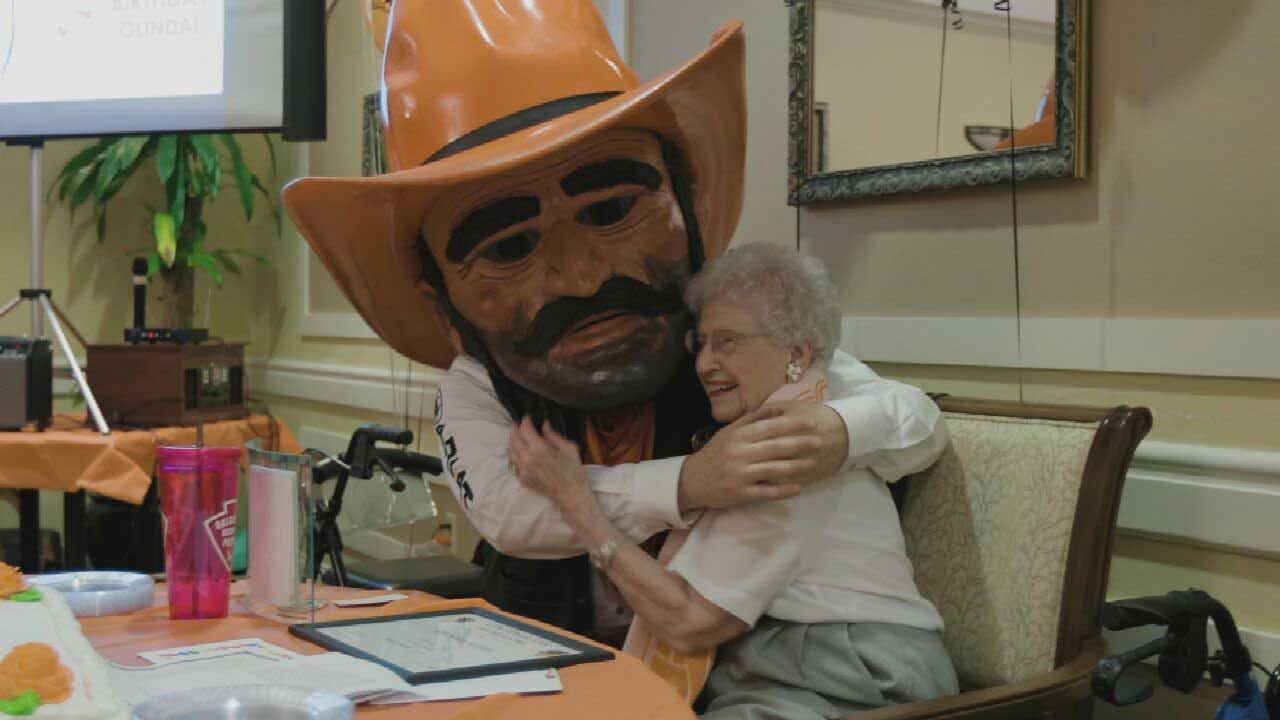 OSU's Mike Gundy Helps Throw OKC Woman A Special 100th Birthday Party