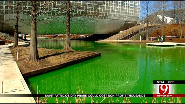 Police Investigate Green Water At Myriad Gardens