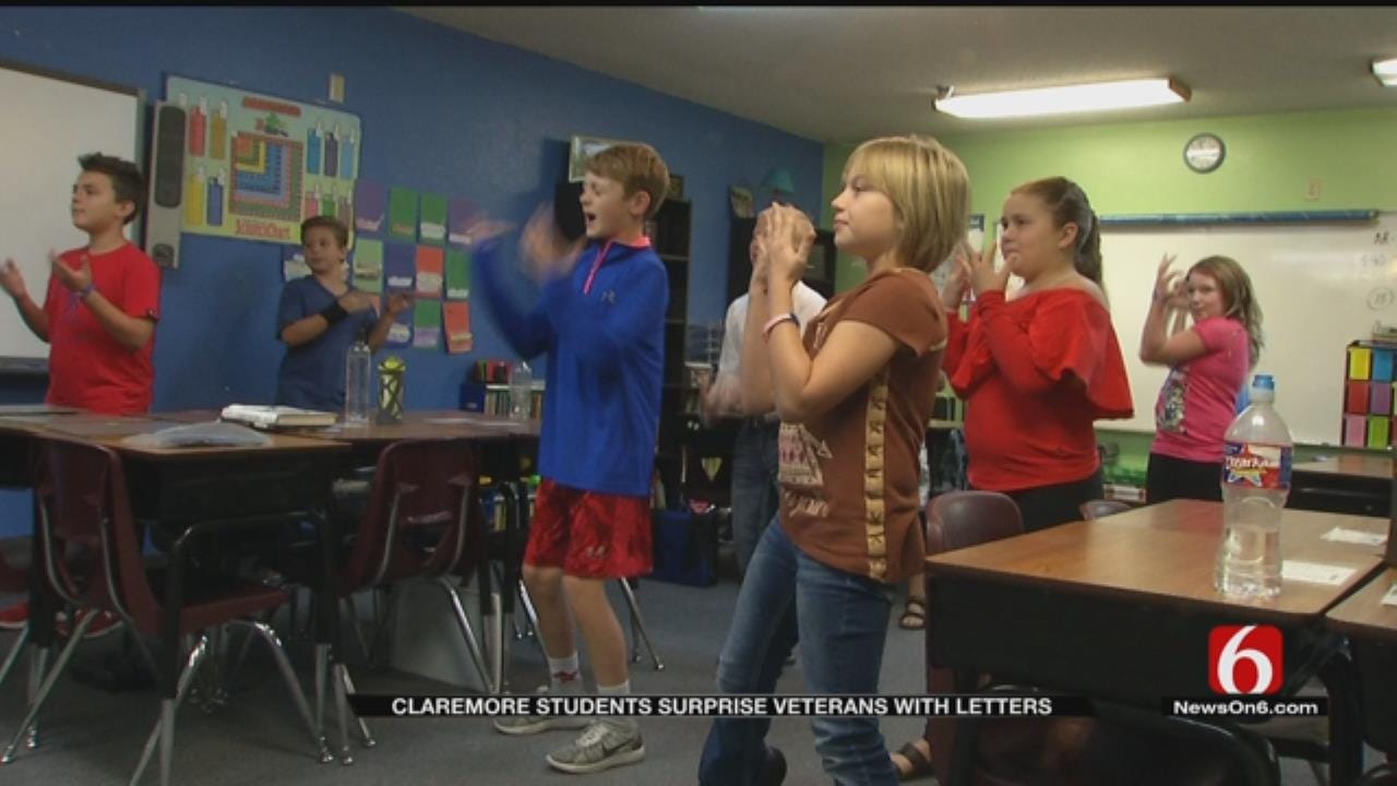 Oklahoma Kids Welcome Veterans Home With Letters, Pictures
