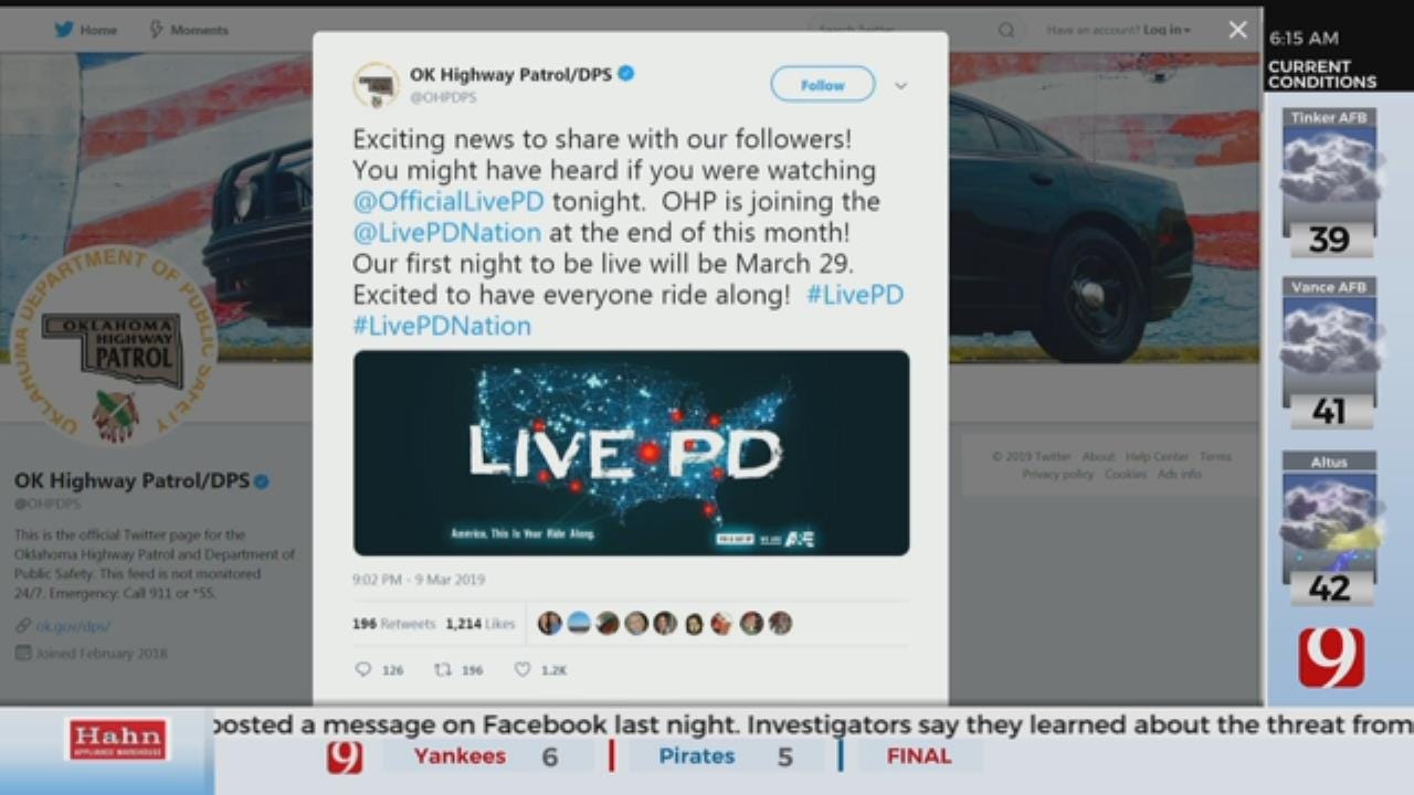 Oklahoma Highway Patrol Joins ‘Live PD’ Television Show