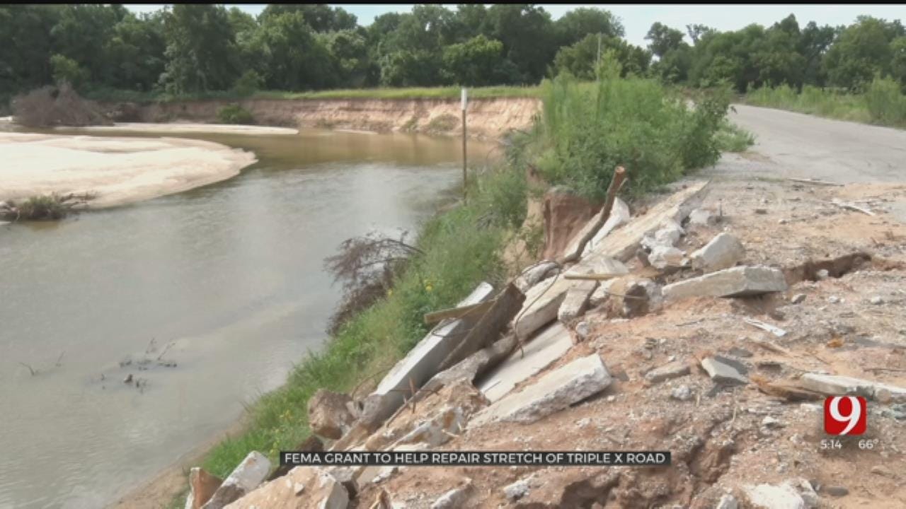 FEMA Awards Grant To Oklahoma County To Repair River Erosion Along Triple X Road