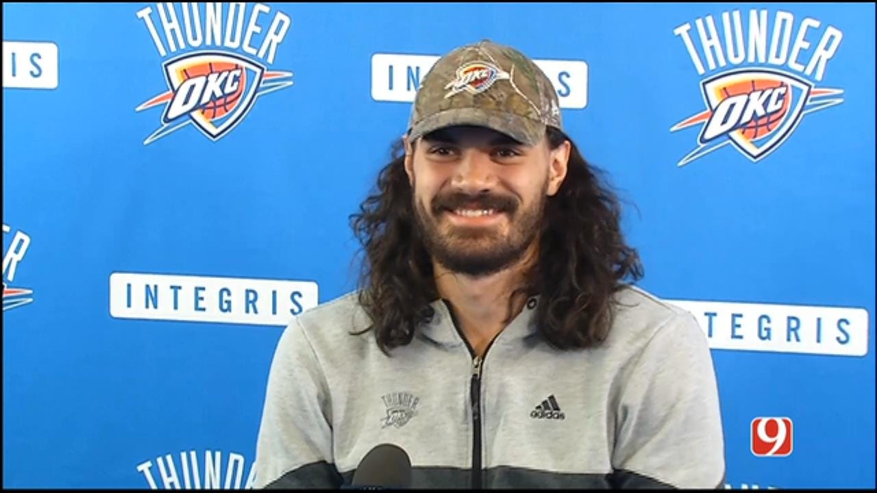 Steven Adams Speaks With Media At 2016-17 Exit Interview