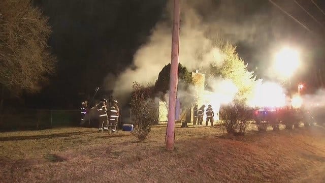 WEB EXTRA: Video From Scene Of Ochelata House Fire
