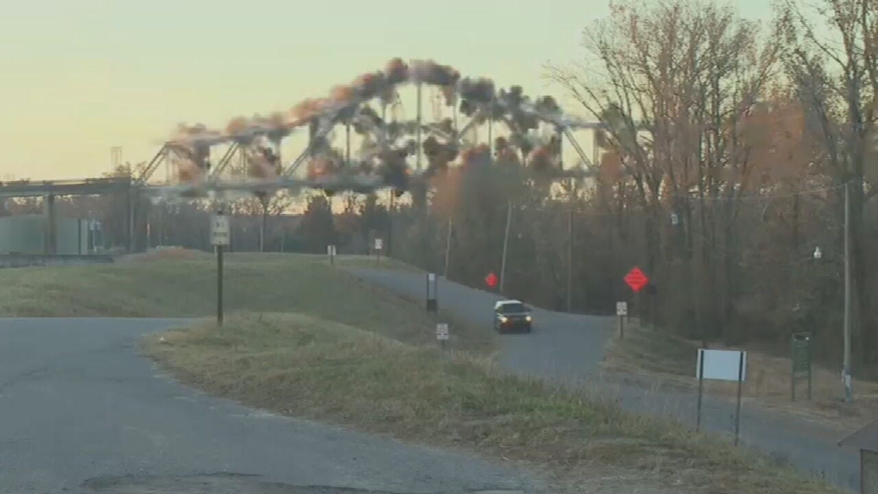 WATCH: Demolition Crews Bring Down Bridge In Arkansas