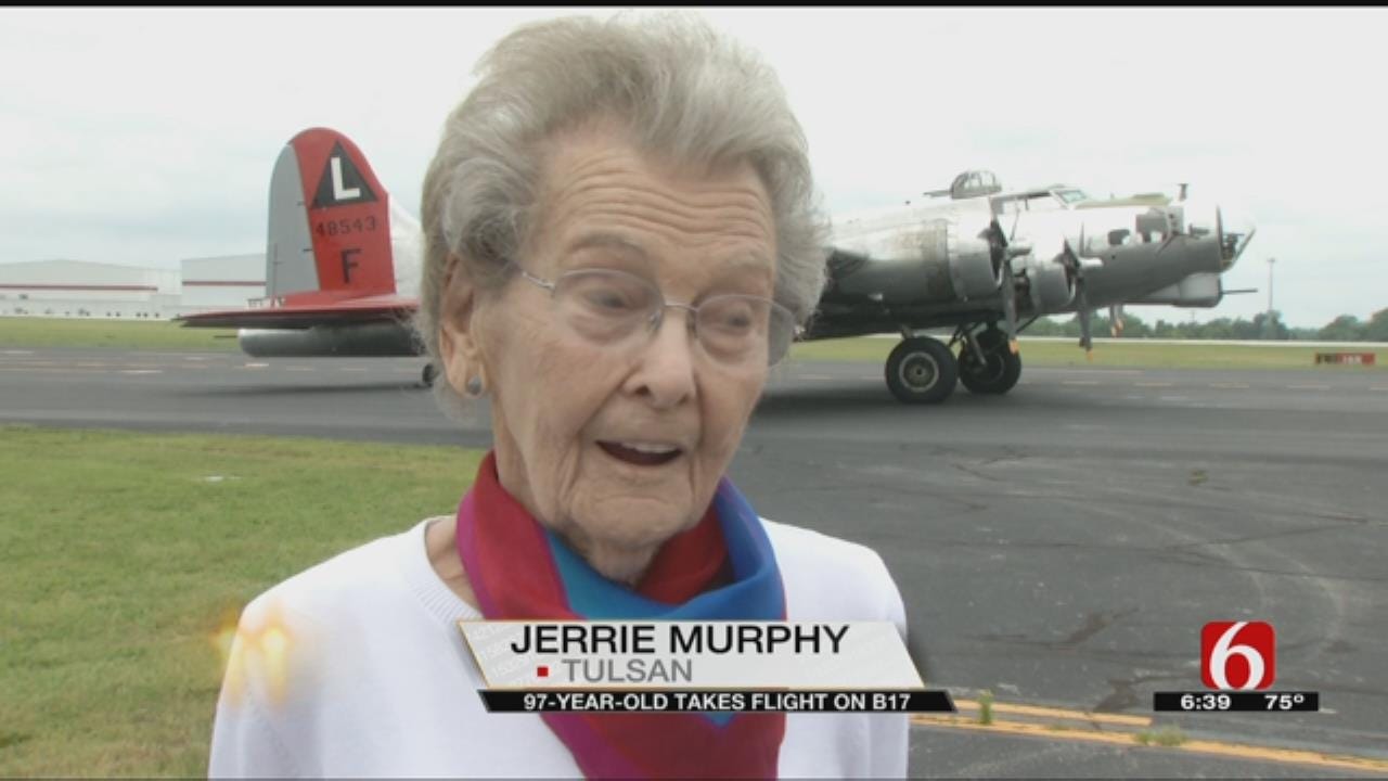 97-Year-Old Tulsa Woman Fulfills Dream Of Flying In A B-17