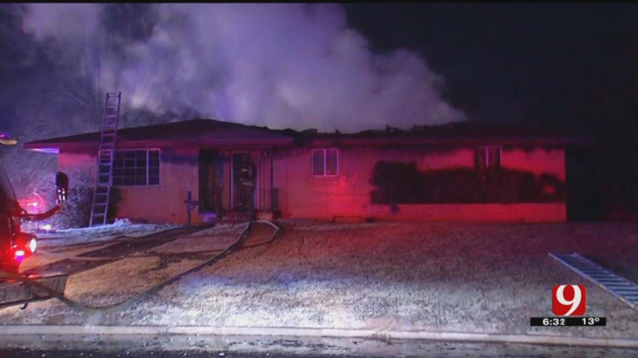 Late Monday Fire Causes Significant Damage To NE OKC Home