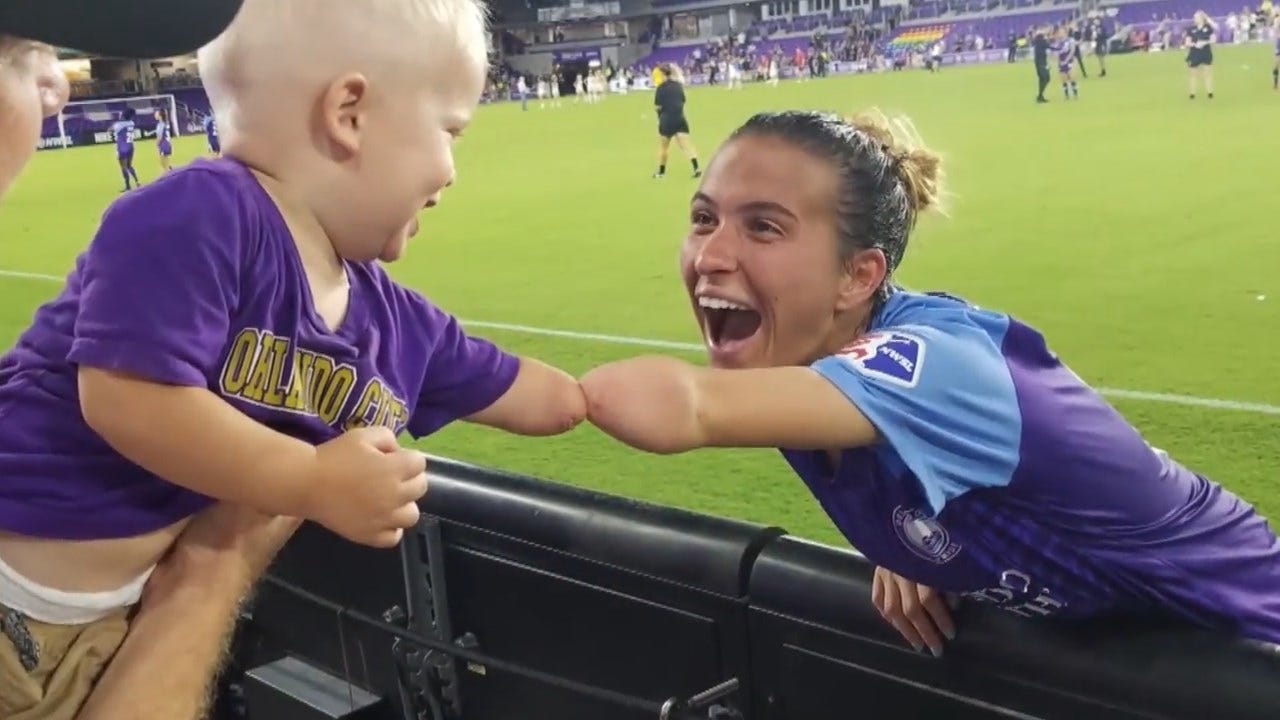 Boy Born Without A Hand Meets A Soccer Player Just Like Him