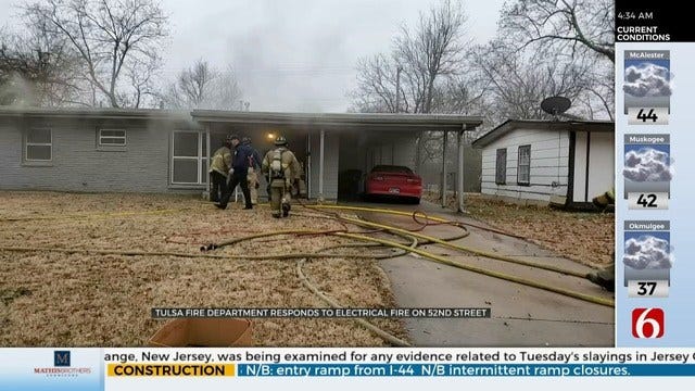 Tulsa Family OK After Electrical Fire In Home