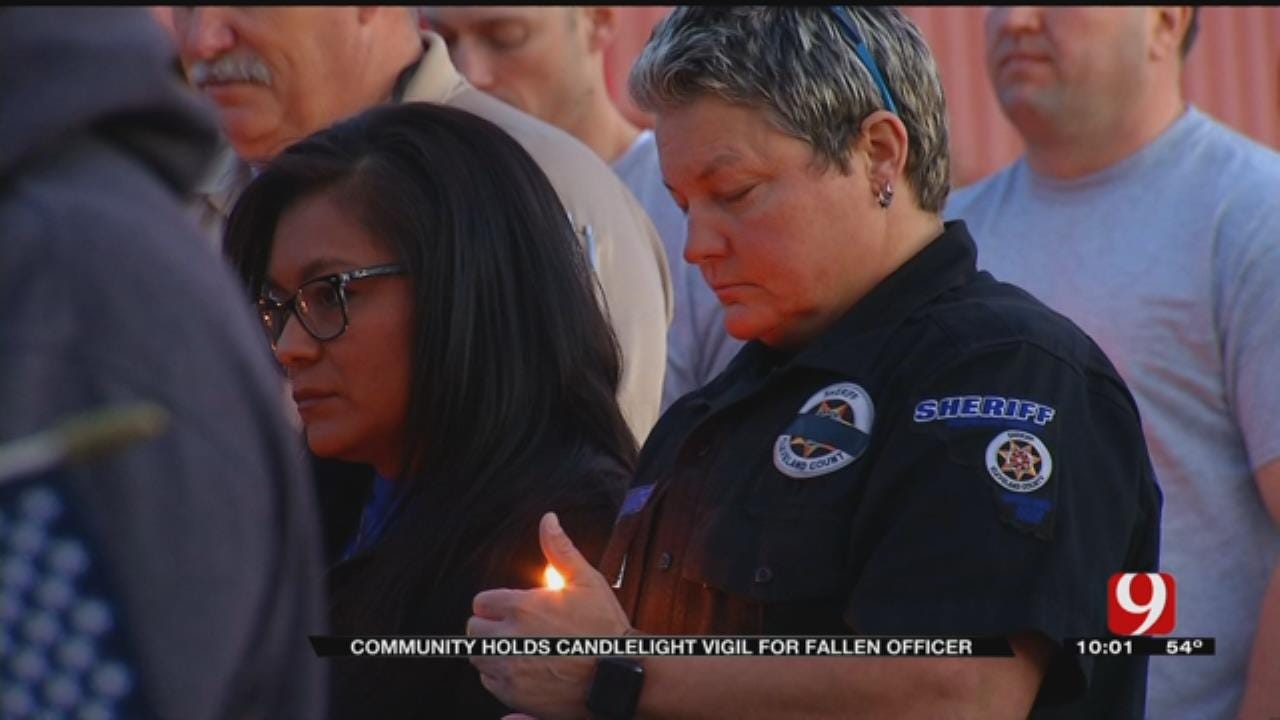 Tecumseh Community Holds Candlelight Vigil For Fallen Officer