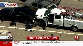 Edmond Officer Killed In Multiple-Vehicle Crash On Broadway Extension