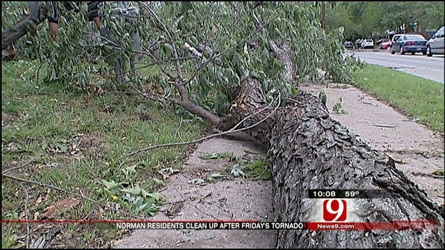 Norman Starts Clean Up From Tornado Damage
