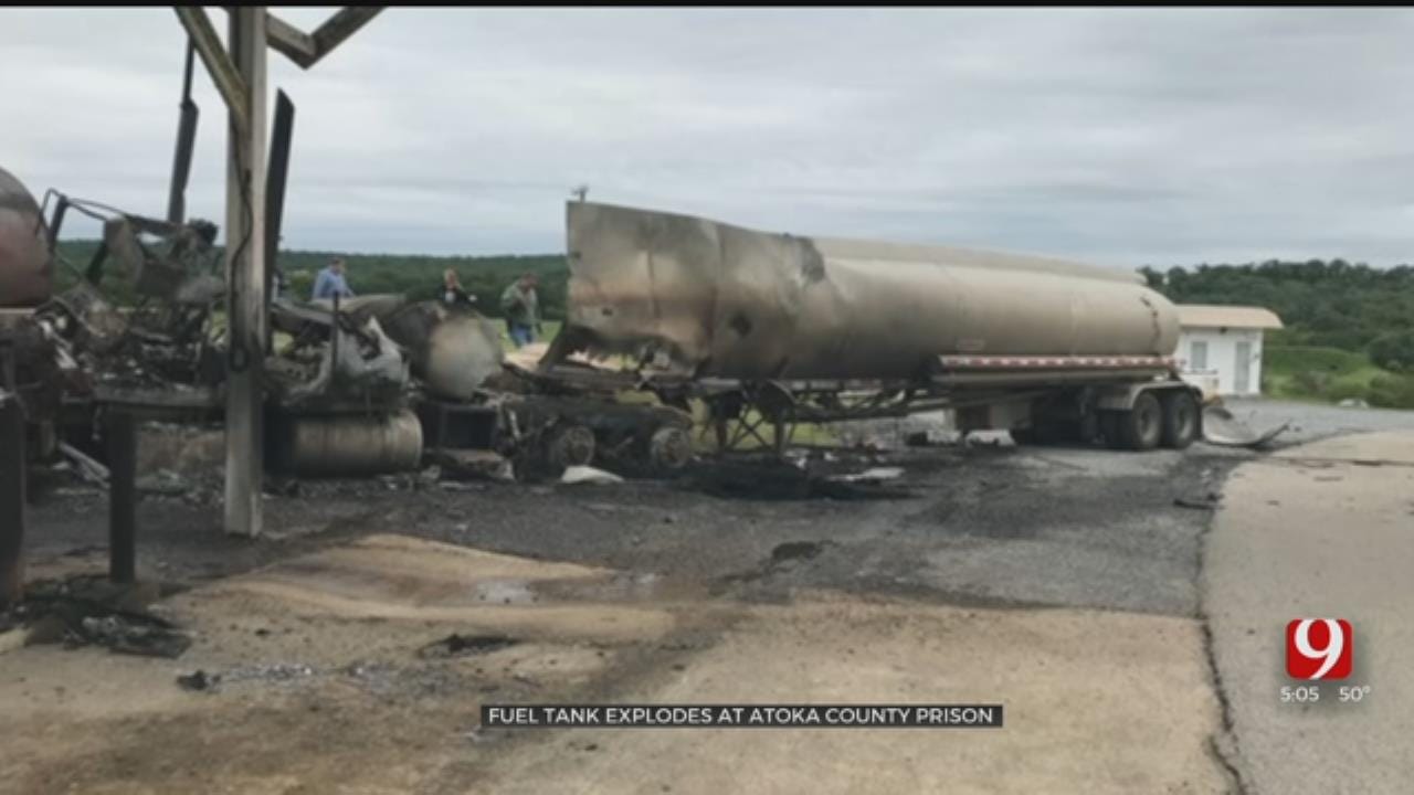 Fuel Truck Explodes At Oklahoma Prison