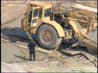 WEB EXTRA: Aerial View Of North Tulsa Construction Accident