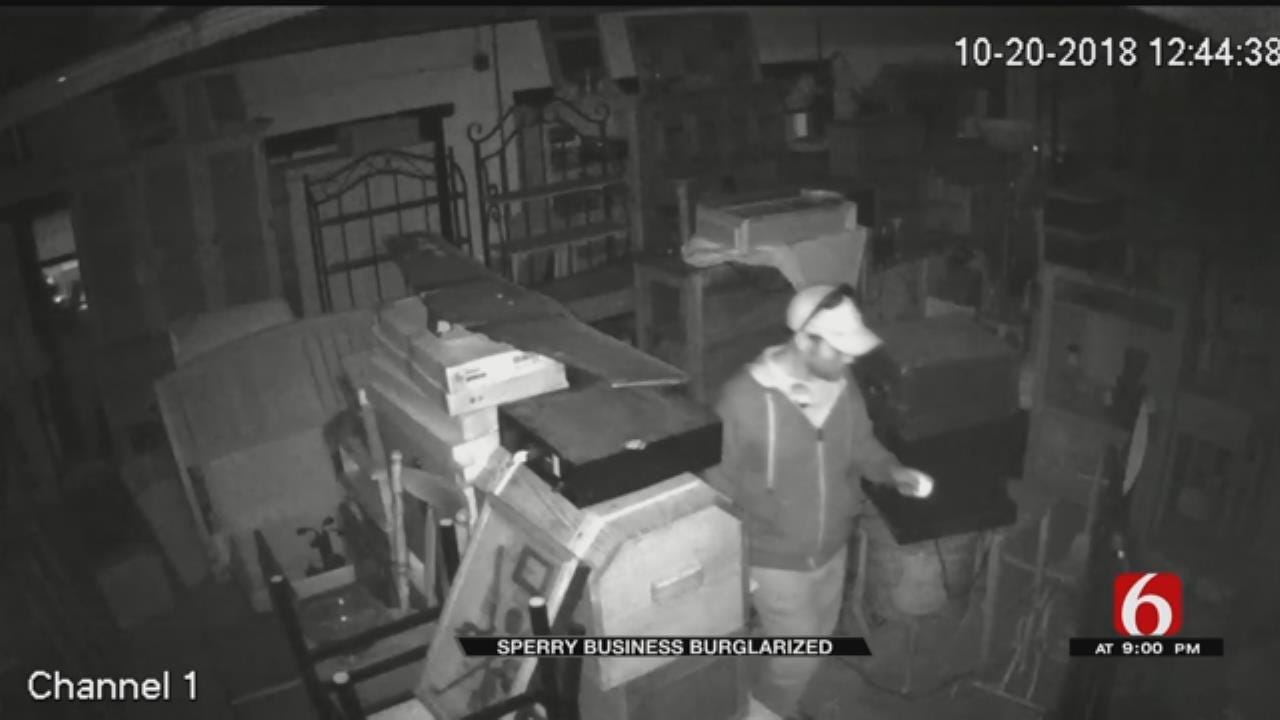 Burglar Caught On Camera Stealing From Sperry Auction House