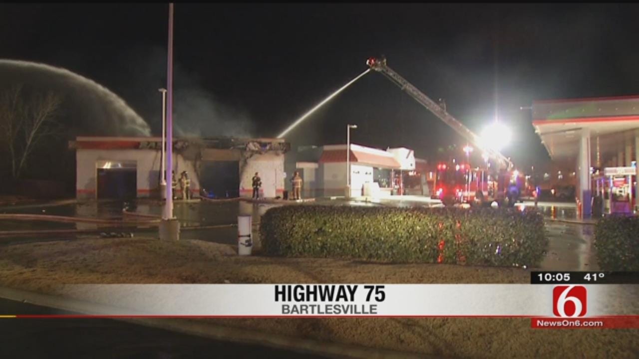 Crews Respond Fire At Bartlesville Car Wash