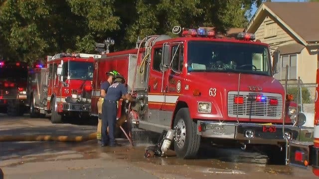 WEB EXTRA: Video From Scene Of Tulsa House Fire On Admiral Court