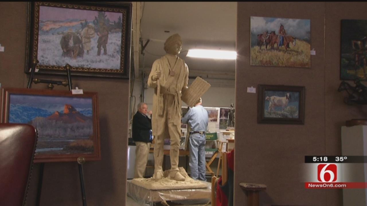 Local Artist's Sequoyah Sculpture Headed To Gilcrease Museum